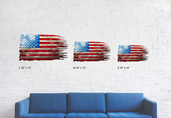 Metal Battle torn flag