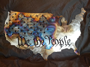 We The People Metal Sign
