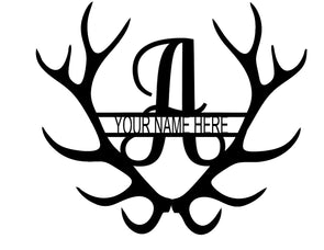 Metal Antler Monogram