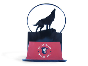 Metal Wolf Business Card Holder