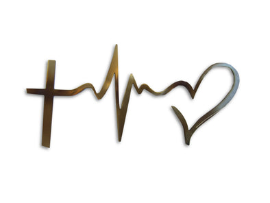 Faith, Hope, Love metal sign