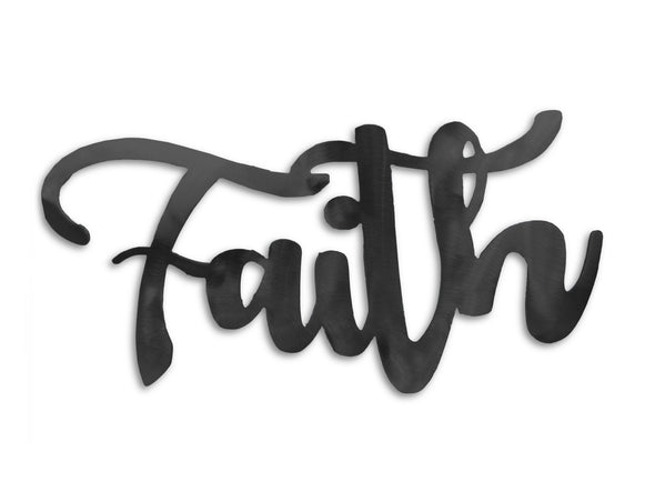 Faith Steel Home Decor Sign