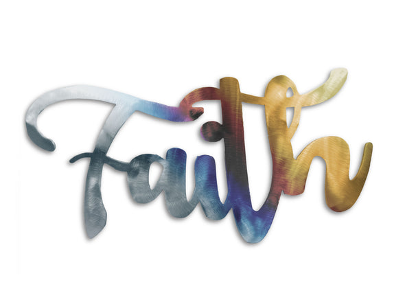 FAITH Steel Home Decor Sign