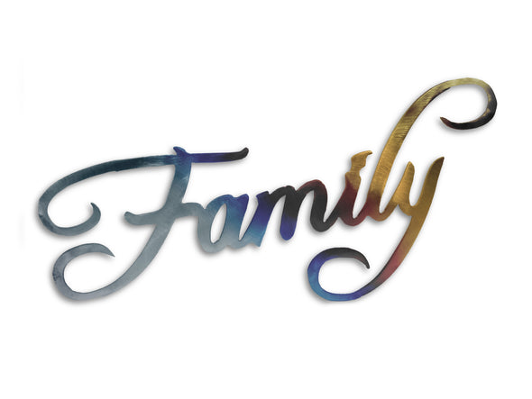 FAMILY Steel Home Decor Sign