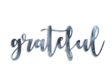 GRATEFUL Steel Home Decor Sign