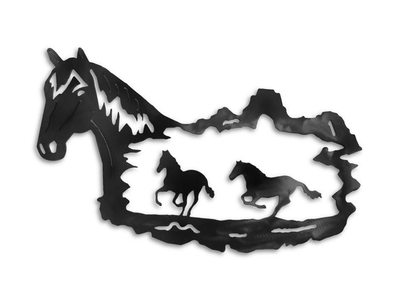 Metal Horse inside horse