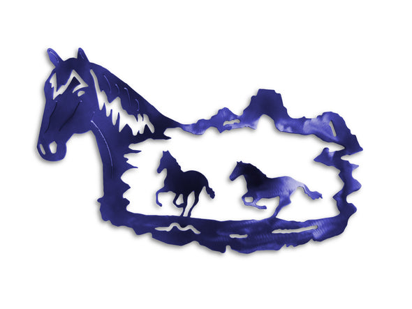 Metal Horse inside horse