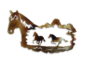 Metal Horse inside horse