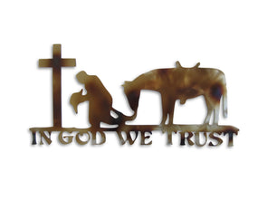 Metal cowboy In God we trust
