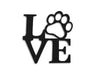 Metal Love Paw Metal Decor