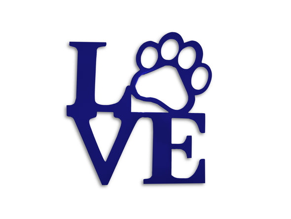 Metal Love Paw Metal Decor