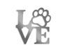Metal Love Paw Metal Decor
