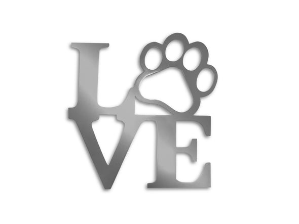 Metal Love Paw Metal Decor