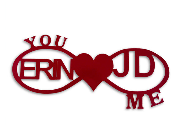 You and Me Together for Infinity Steel Sign